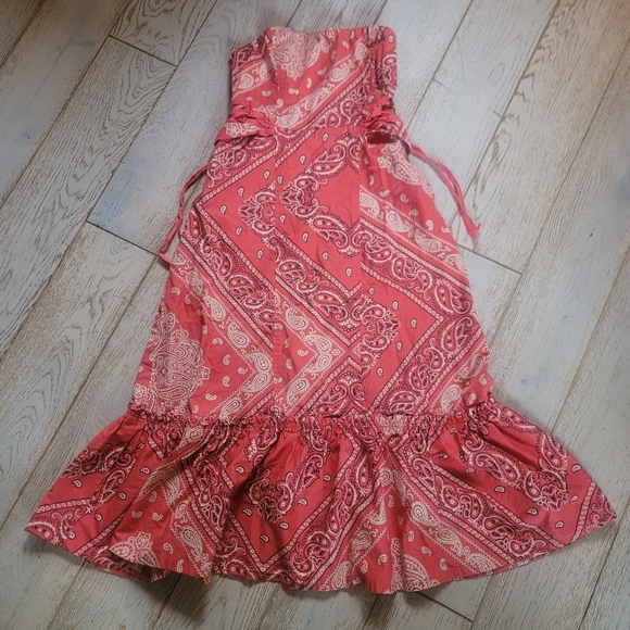 Anthro HOLDING HORSES West Stable Bandana Print Dress Size 0 - Picture 2 of 9